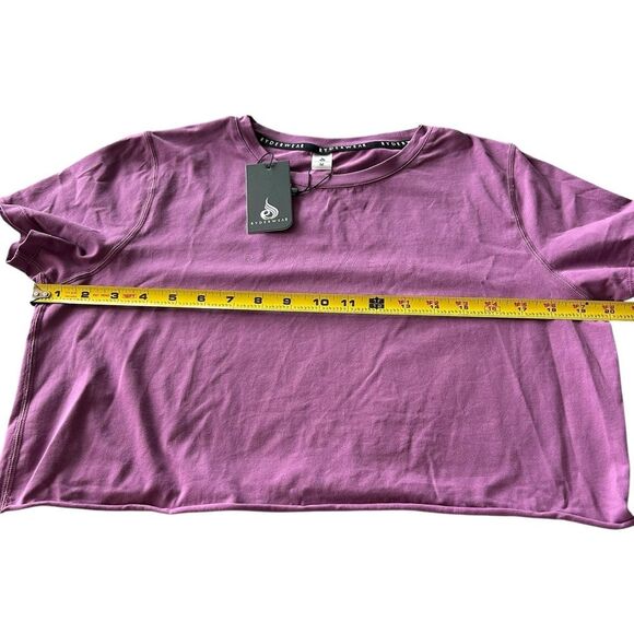 Ryderwear Women’s M Motion Cropped Tee Shirt Purple Boxy Gym Fit Workout Top NWT - Picture 9 of 11